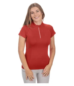Felix Bühler T-shirt technique à zip Lola gingembre orange Best
