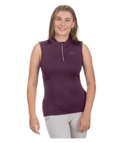 Felix Bühler T-shirt technique zippé Lana noir-violet Hot