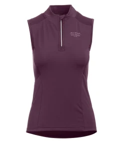 Felix Bühler T-shirt technique zippé Lana noir-violet Hot