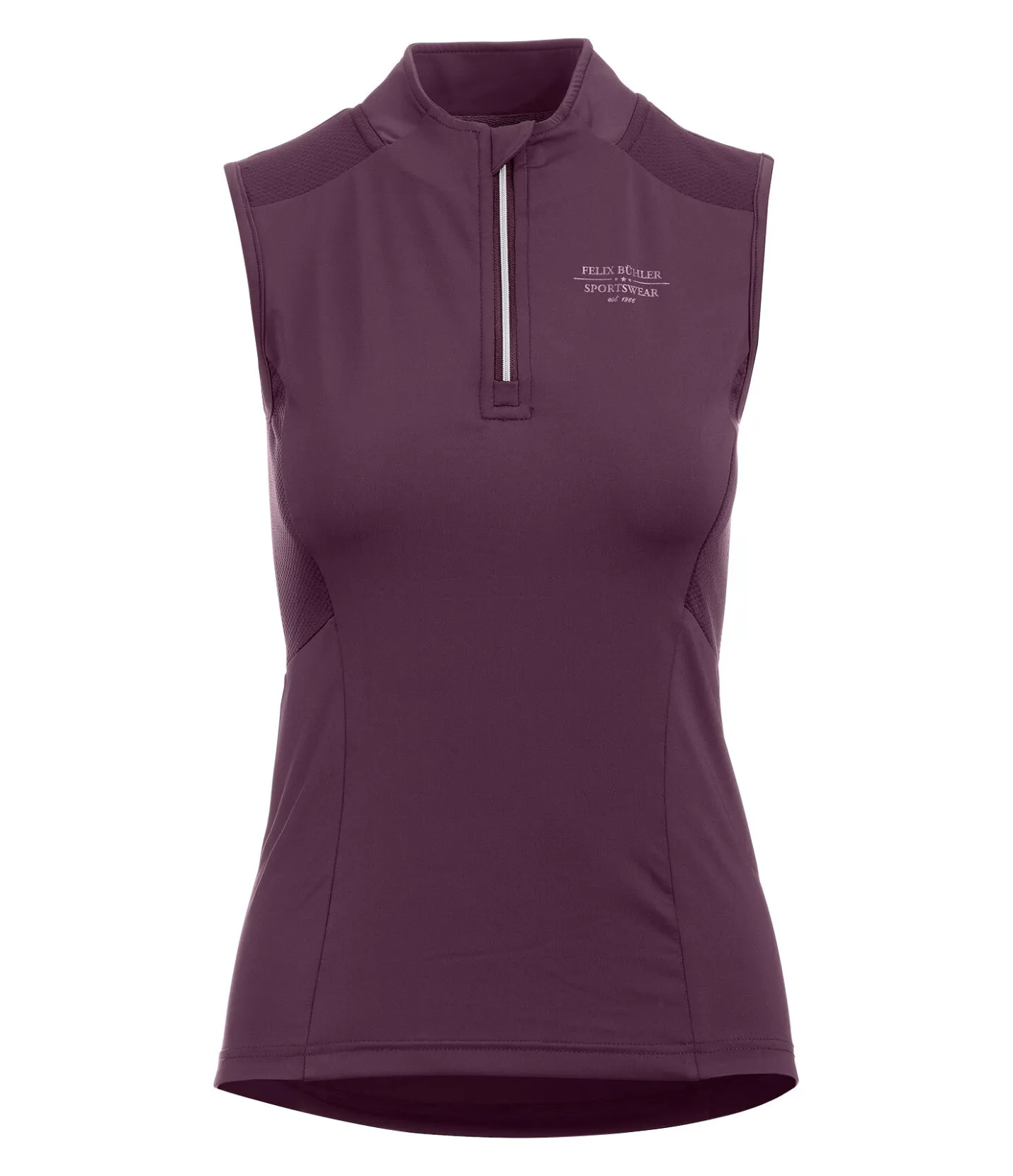 Felix Bühler T-shirt technique zippé Lana noir-violet Hot