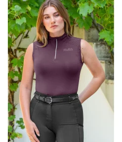 Felix Bühler T-shirt technique zippé Lana noir-violet Hot