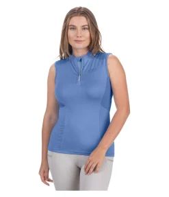 Felix Bühler T-shirt technique zippé Lana bleu Ibiza Hot