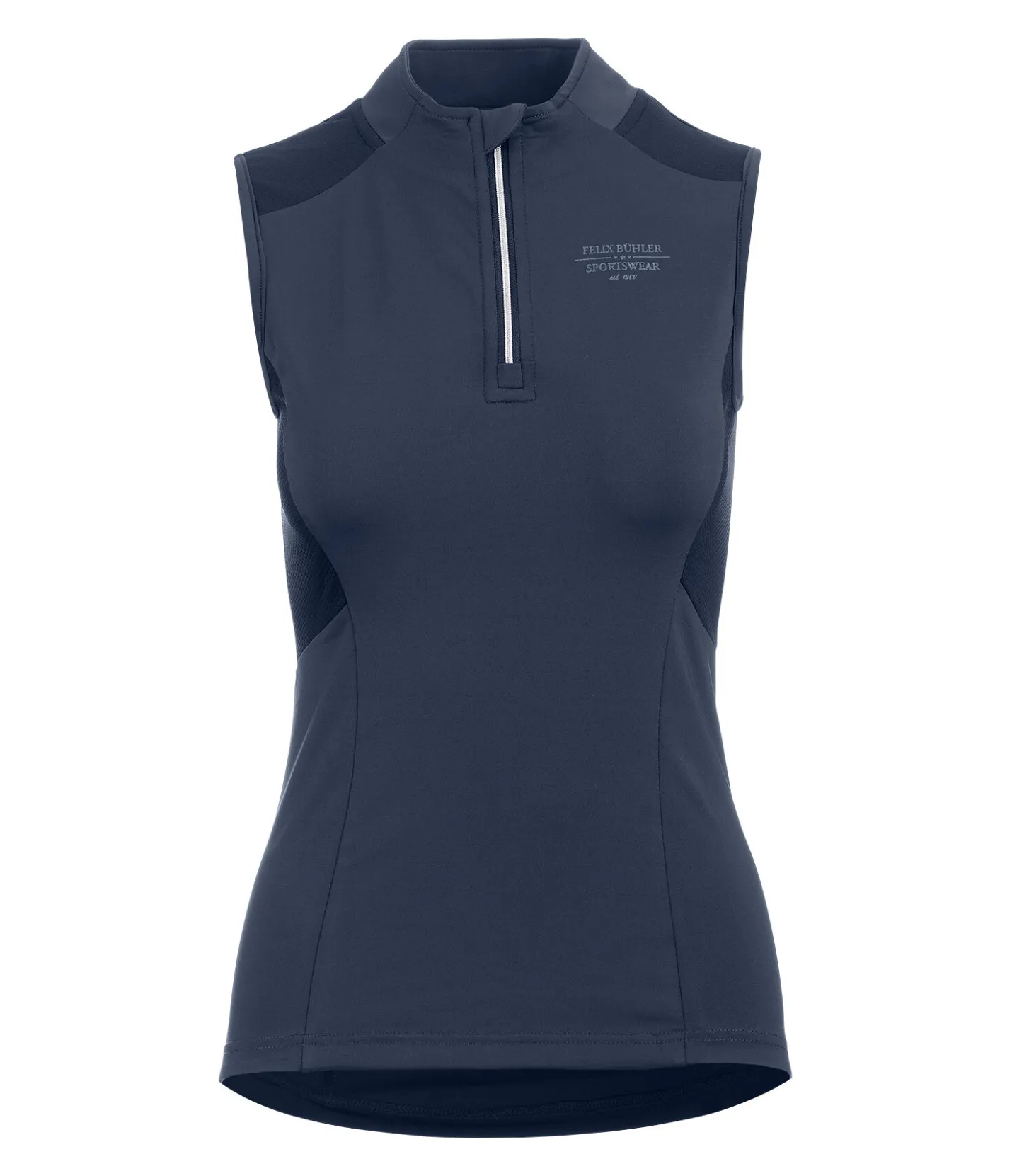 Felix Bühler T-shirt technique zippé Lana navy Online
