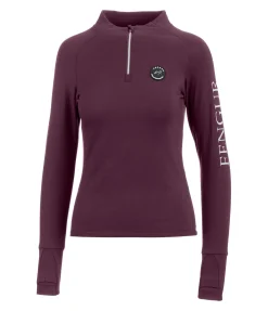 FENGUR T-shirt technique en bambou Sjana mauve bordeaux Discount
