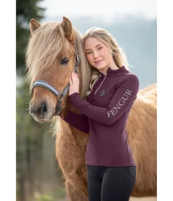 FENGUR T-shirt technique en bambou Sjana mauve bordeaux Discount