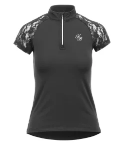 Felix Bühler T-shirt technique zippé Christine noir Discount