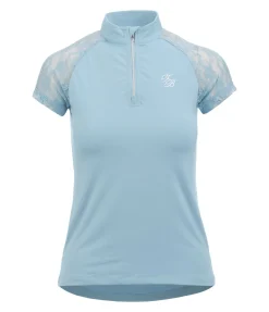 Felix Bühler T-shirt technique zippé Christine bleu pastel Clearance
