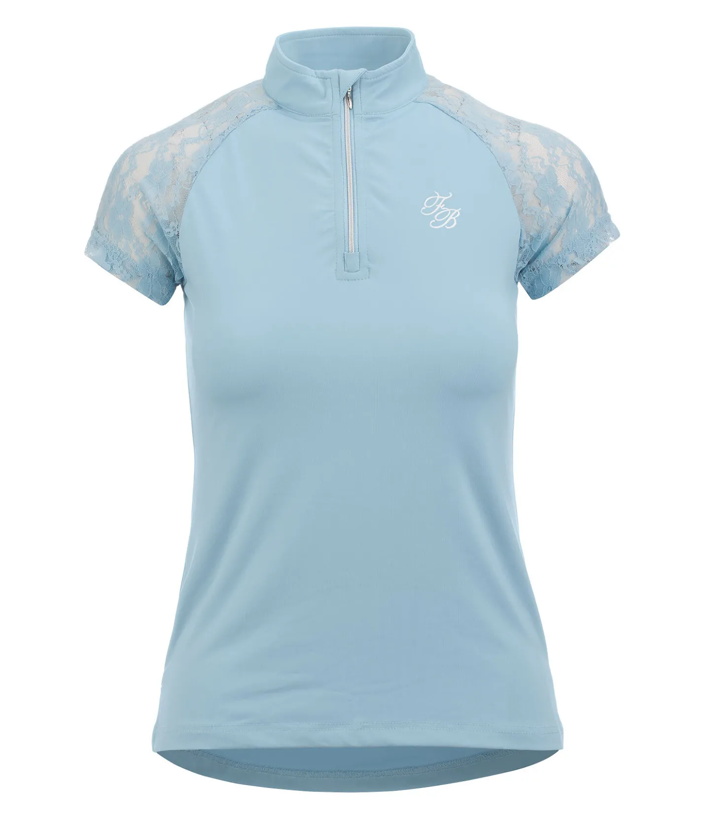 Felix Bühler T-shirt technique zippé Christine bleu pastel Clearance