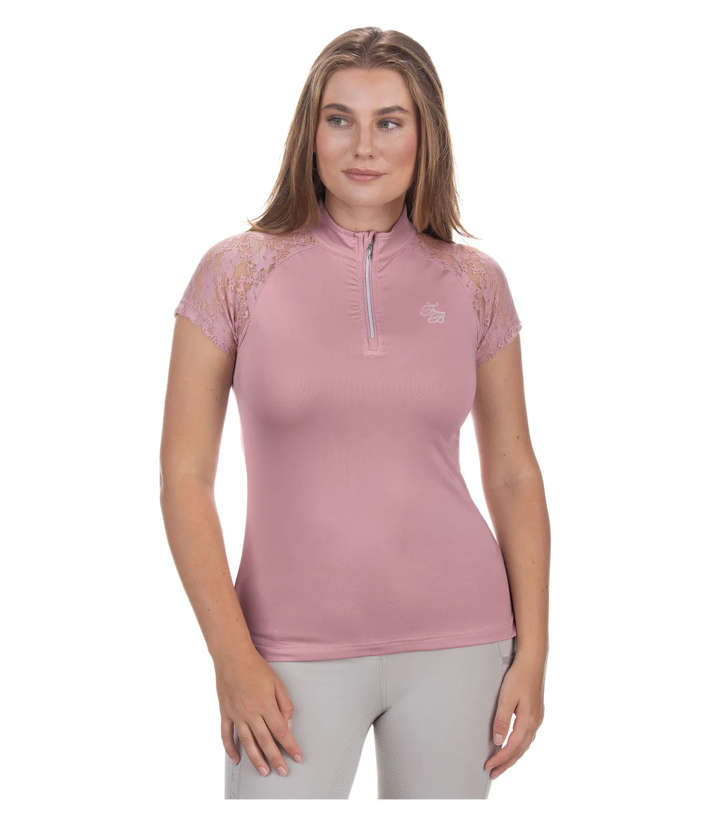 Felix Bühler T-shirt technique zippé Christine rose poudré Best