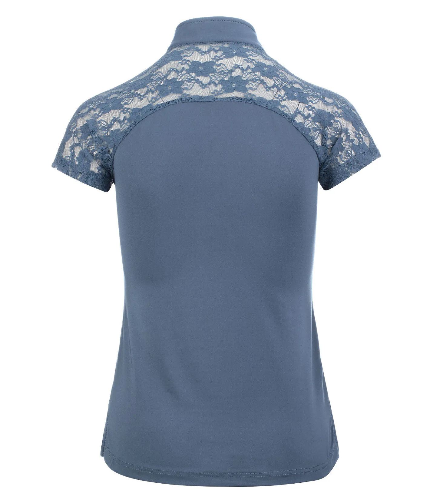 Felix Bühler T-shirt technique zippé Christine bleu fumée New