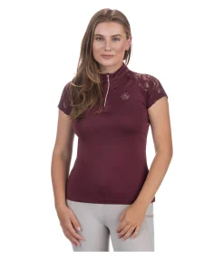 Felix Bühler T-shirt technique zippé Christine acajou Clearance