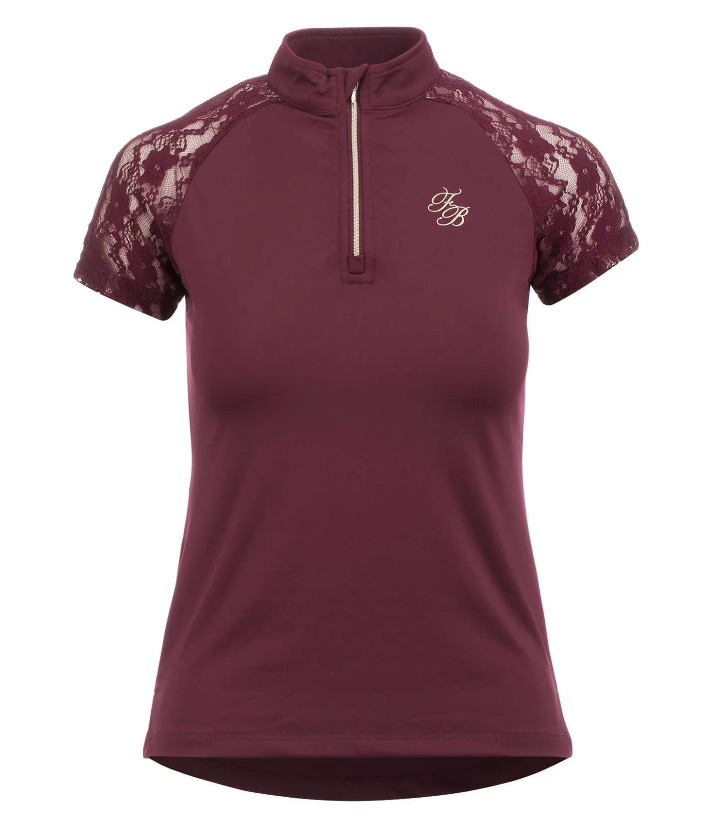 Felix Bühler T-shirt technique zippé Christine acajou Clearance