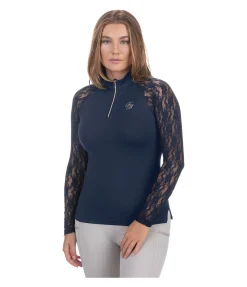 Felix Bühler T-shirt technique zippé à manches longues Sanne navy Clearance