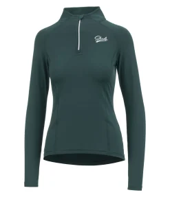 STEEDS T-shirt technique zippé à manches longues Lea thé vert