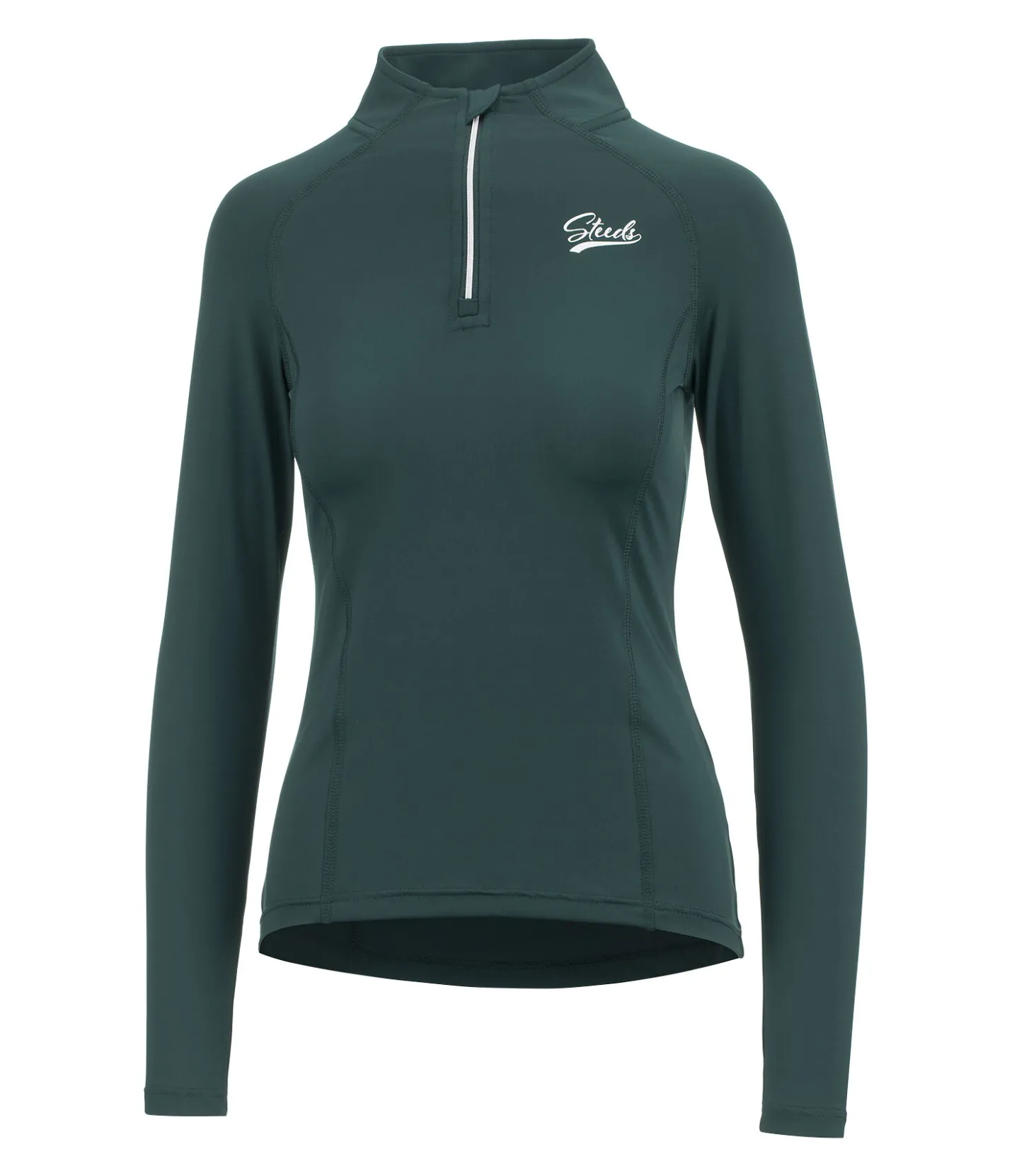 STEEDS T-shirt technique zippé à manches longues Lea thé vert