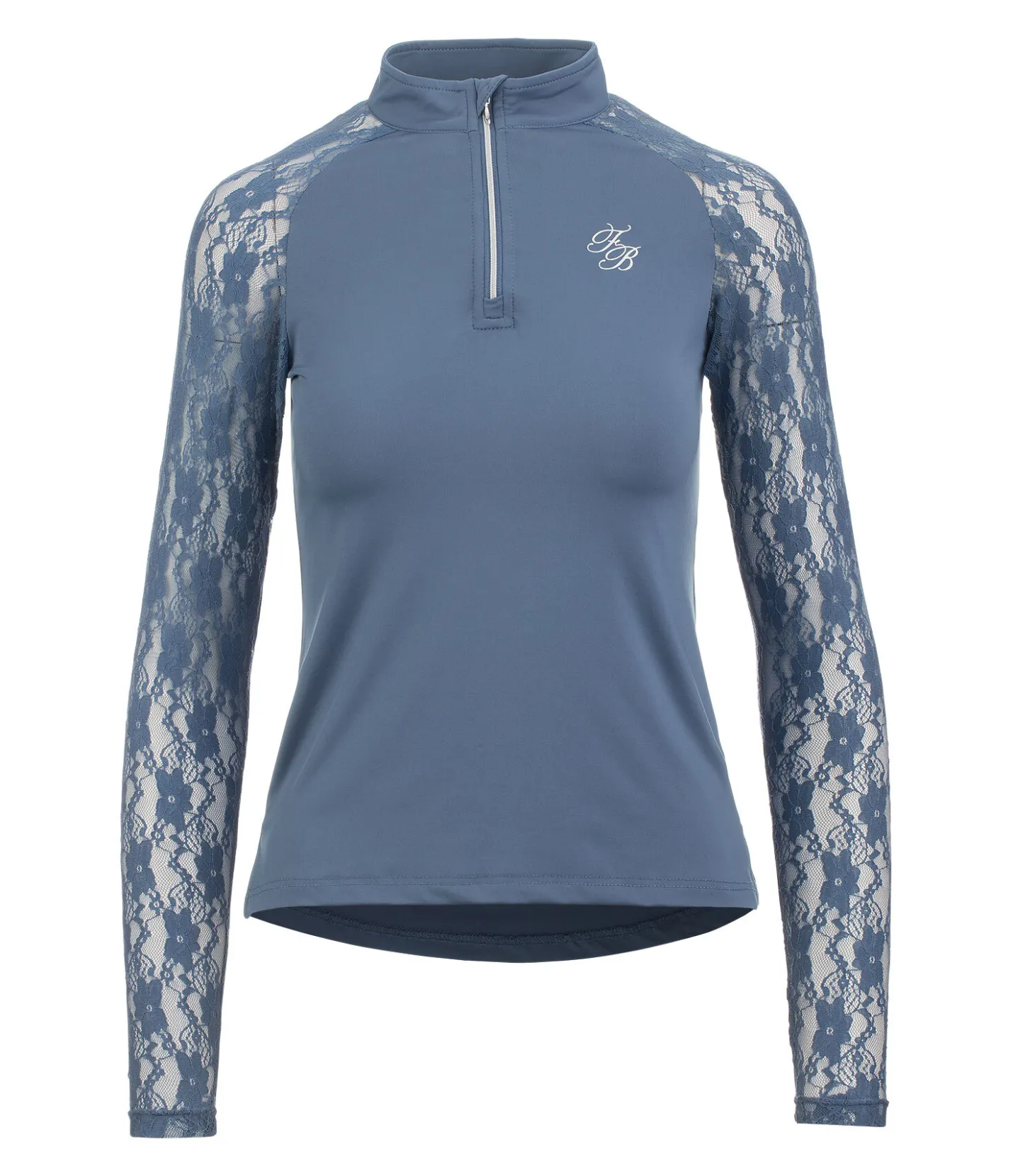 Felix Bühler T-shirt technique zippé à manches longues Sanne bleu fumée Hot