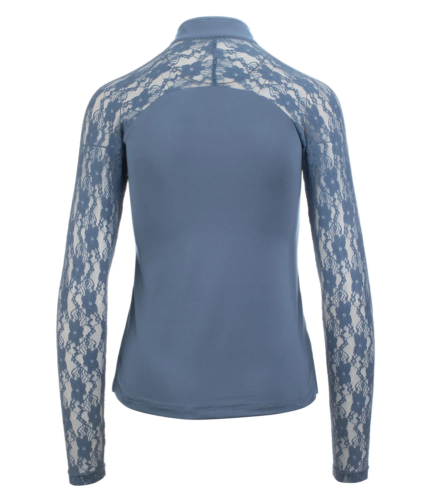 Felix Bühler T-shirt technique zippé à manches longues Sanne bleu fumée Hot