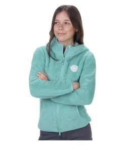 STEEDS Veste à capuche en polaire Teddy enfant Irma bleu lagune