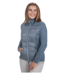 Felix Bühler Veste bi-matière Hanni bleu fumée Best