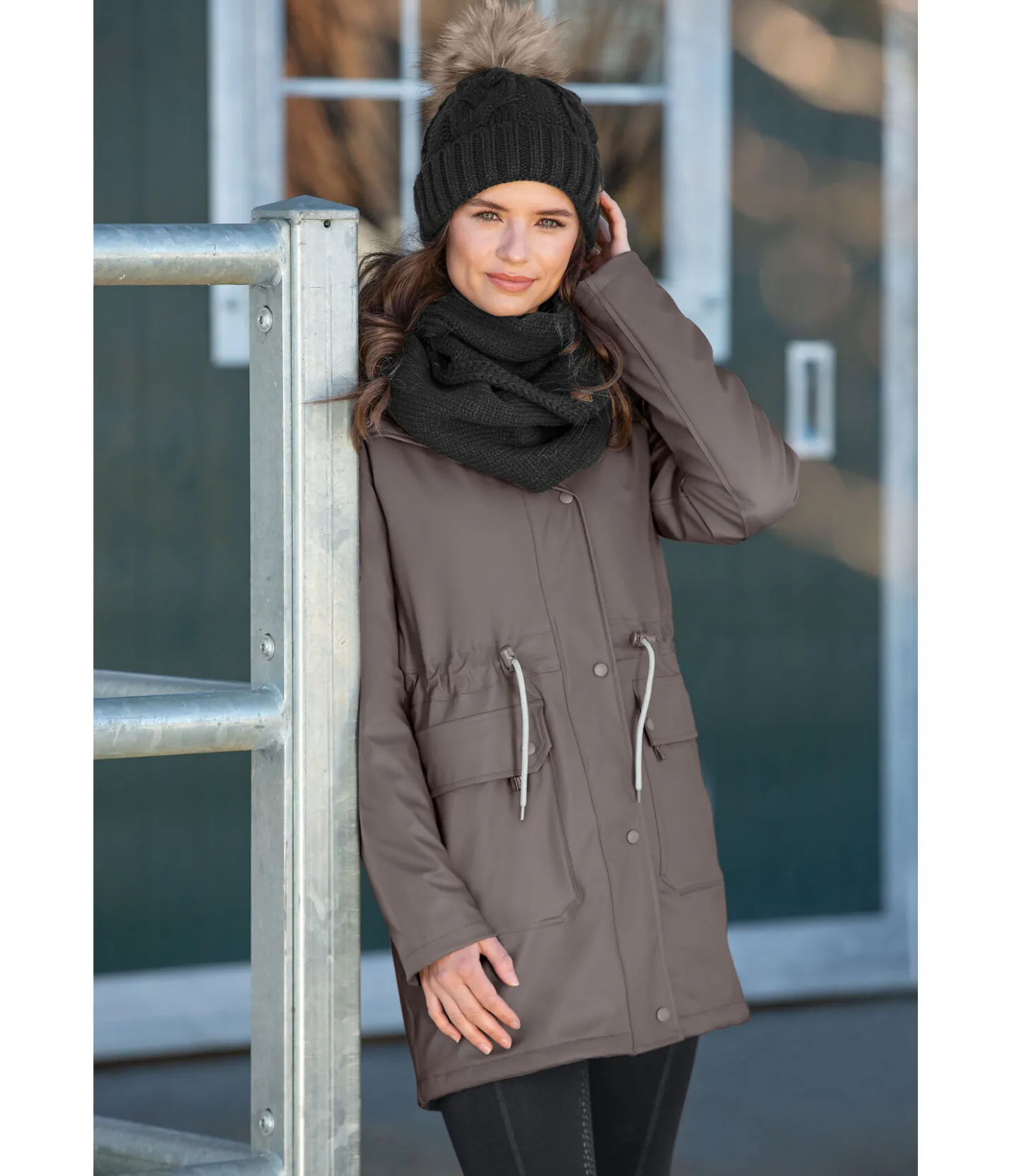STEEDS Veste de pluie en polaire Teddy Stella II noix Hot