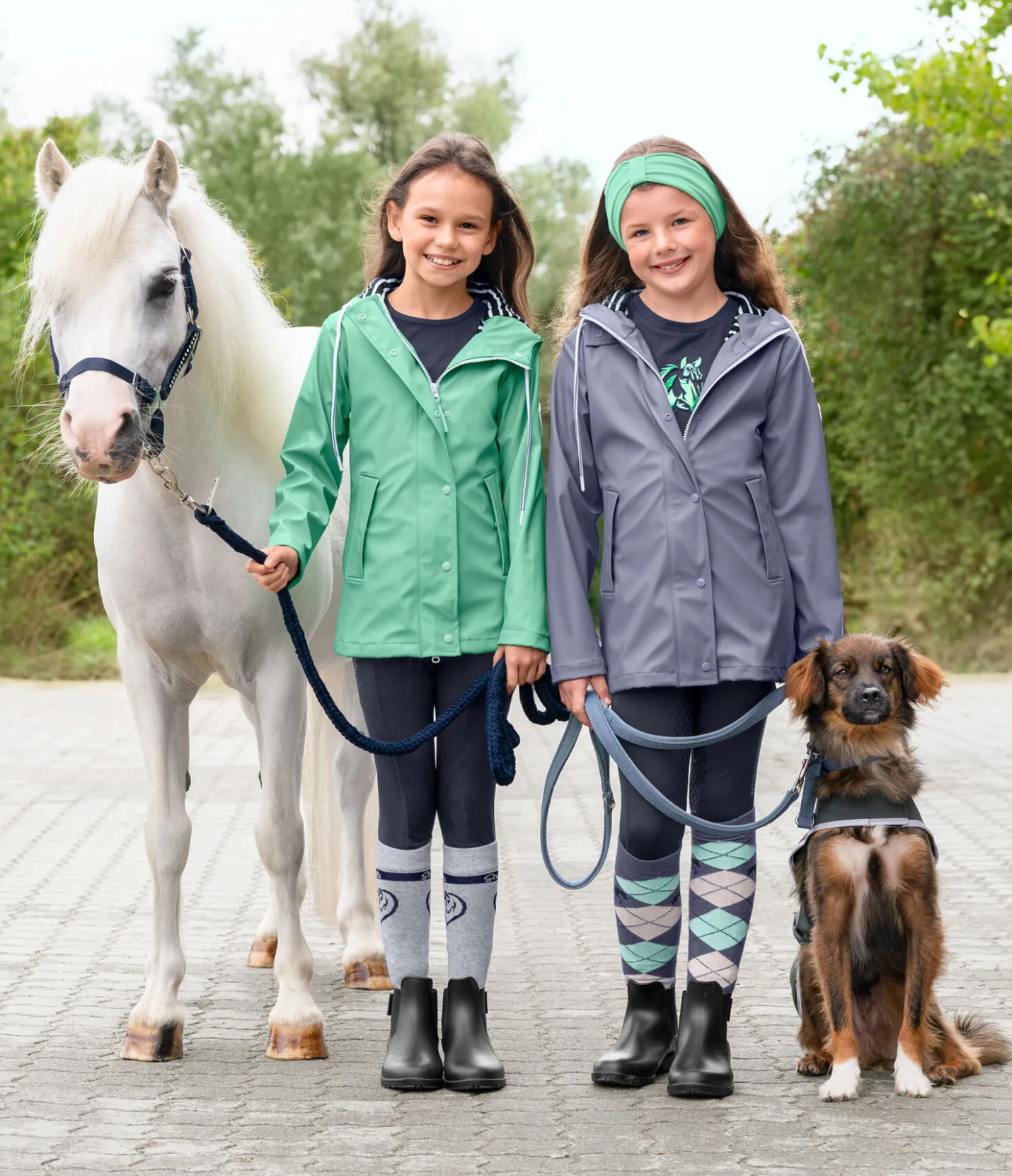 STEEDS Veste de pluie Enfant Halvor II pomme vert Clearance