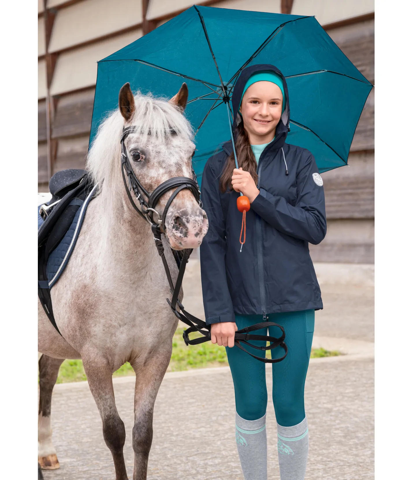 STEEDS Veste de pluie technique enfant Pina marine Hot