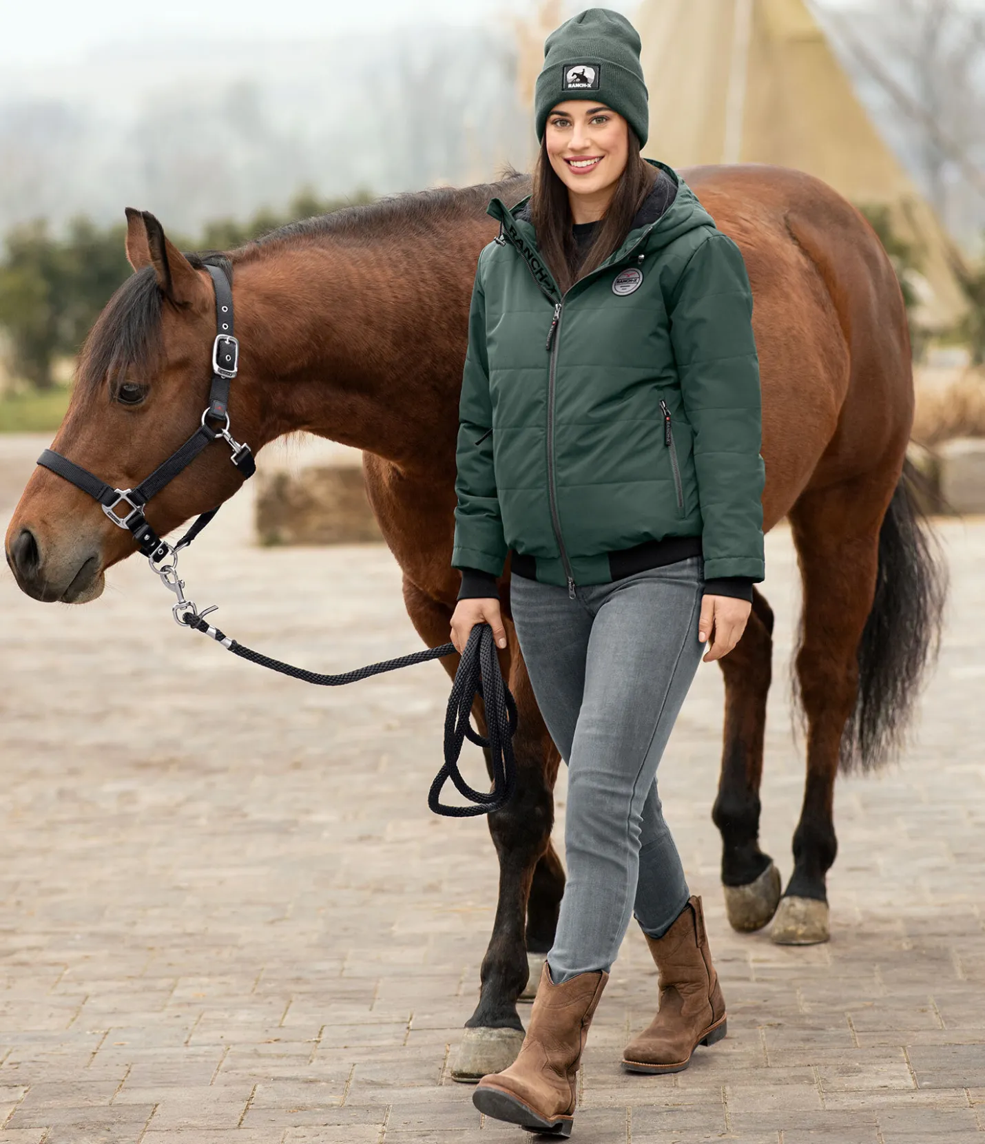 RANCH-X Veste d'hiver vert pin Outlet