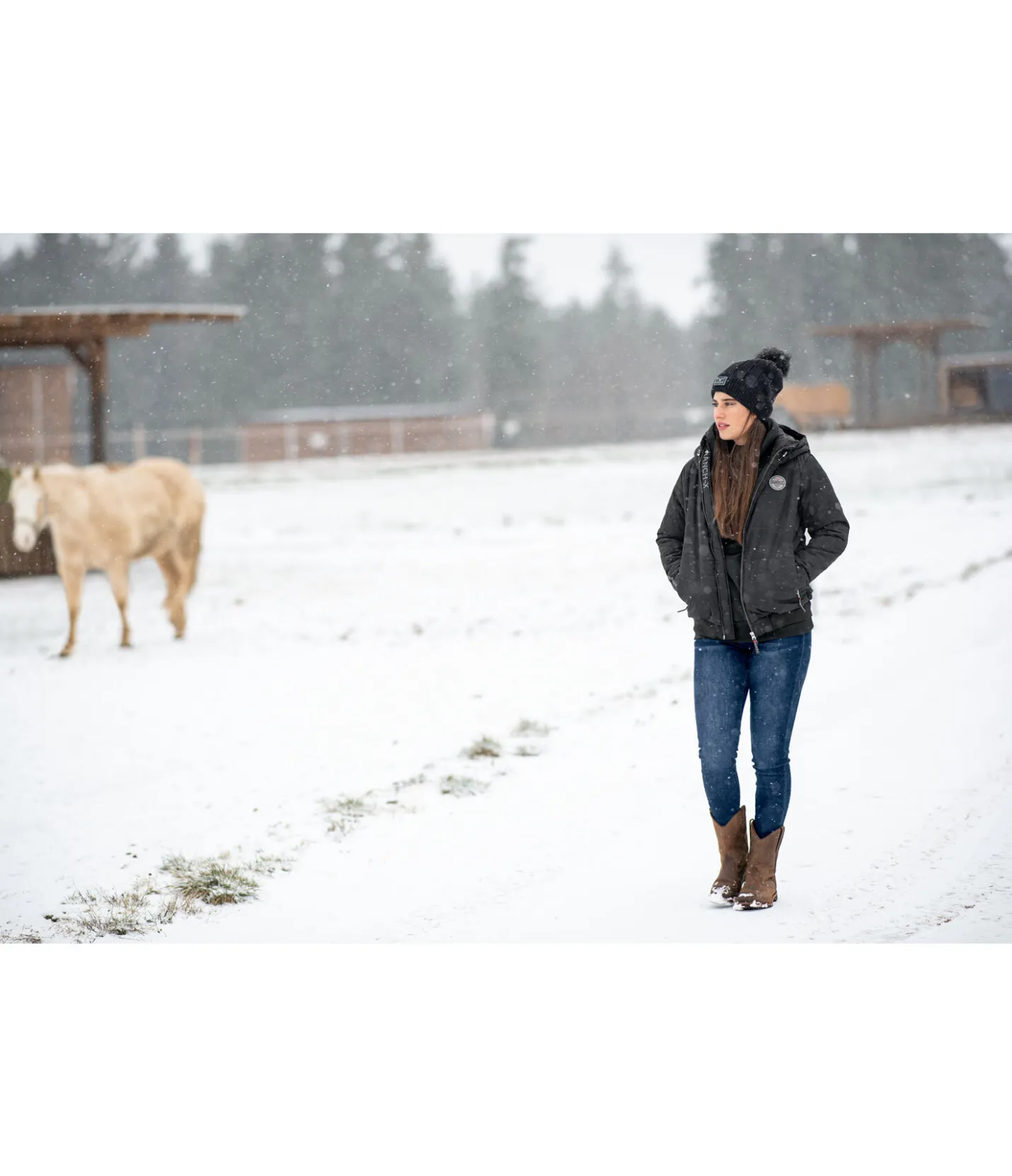 RANCH-X Veste d'hiver noir Discount