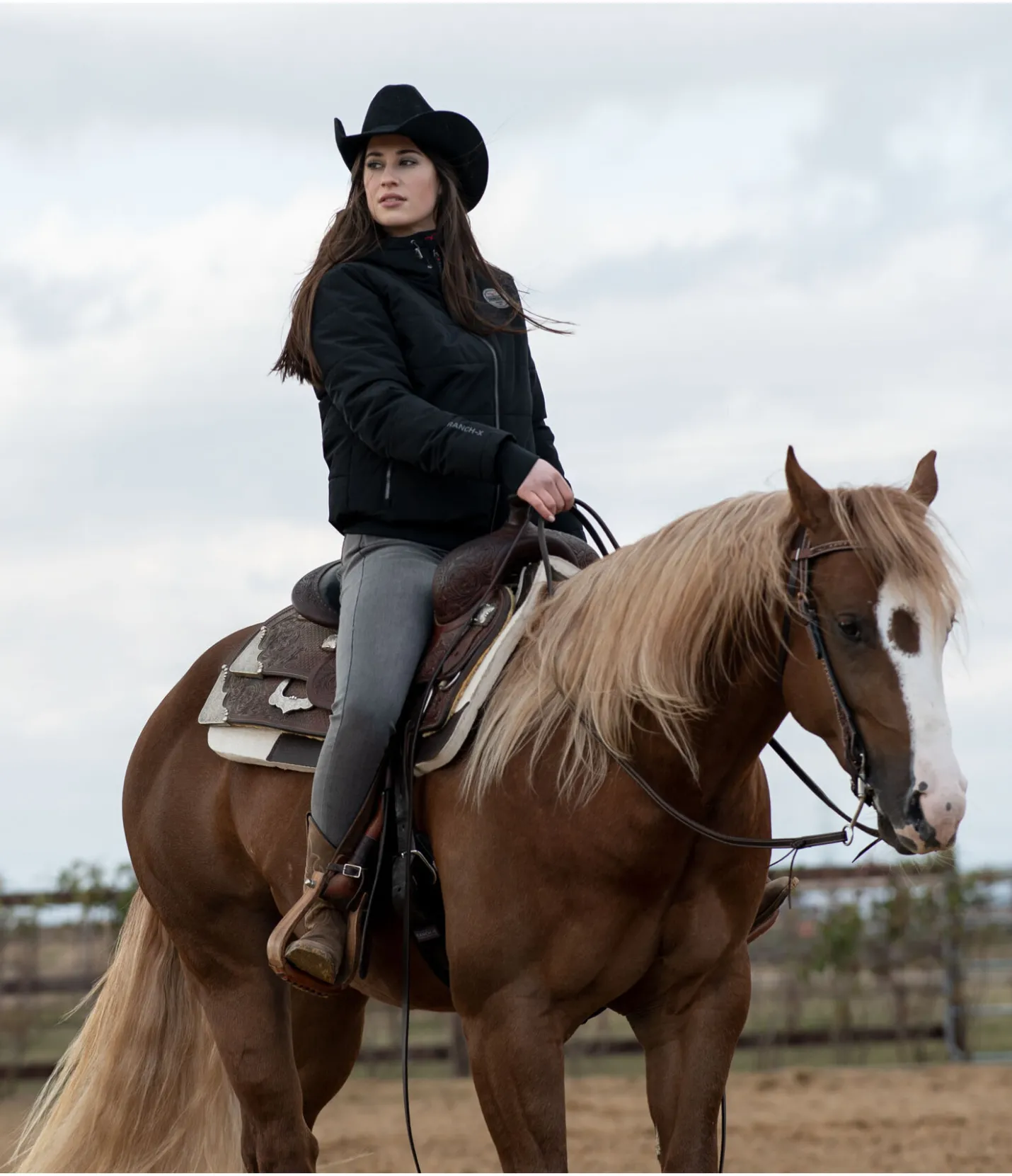 RANCH-X Veste d'hiver noir Discount