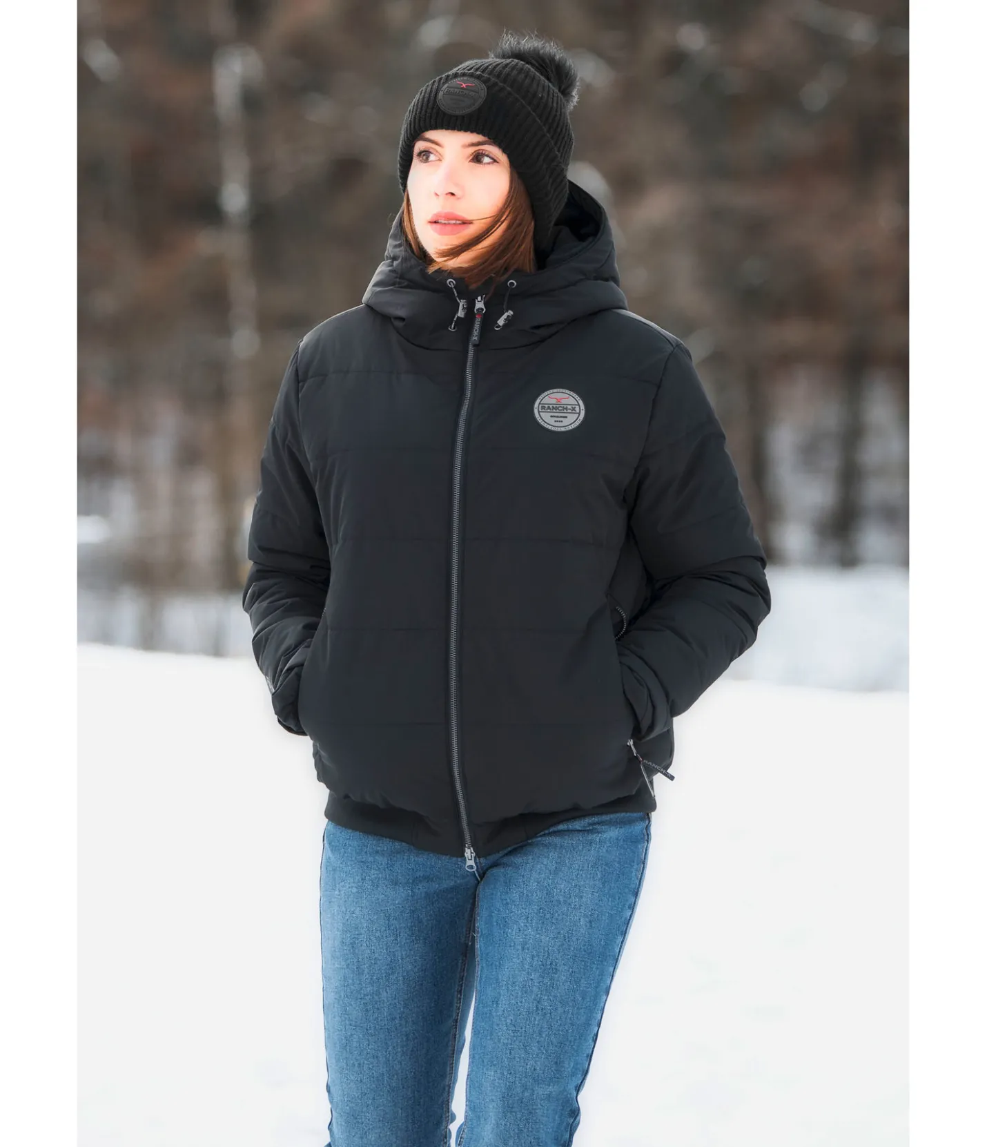 RANCH-X Veste d'hiver noir Discount