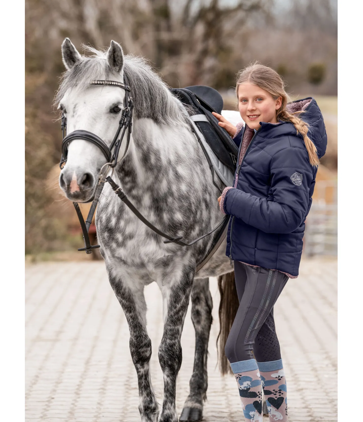 STEEDS Veste d'hiver réversible enfant Carli marine