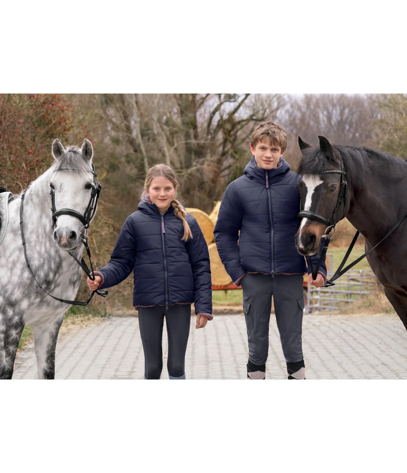 STEEDS Veste d'hiver réversible enfant Carli marine