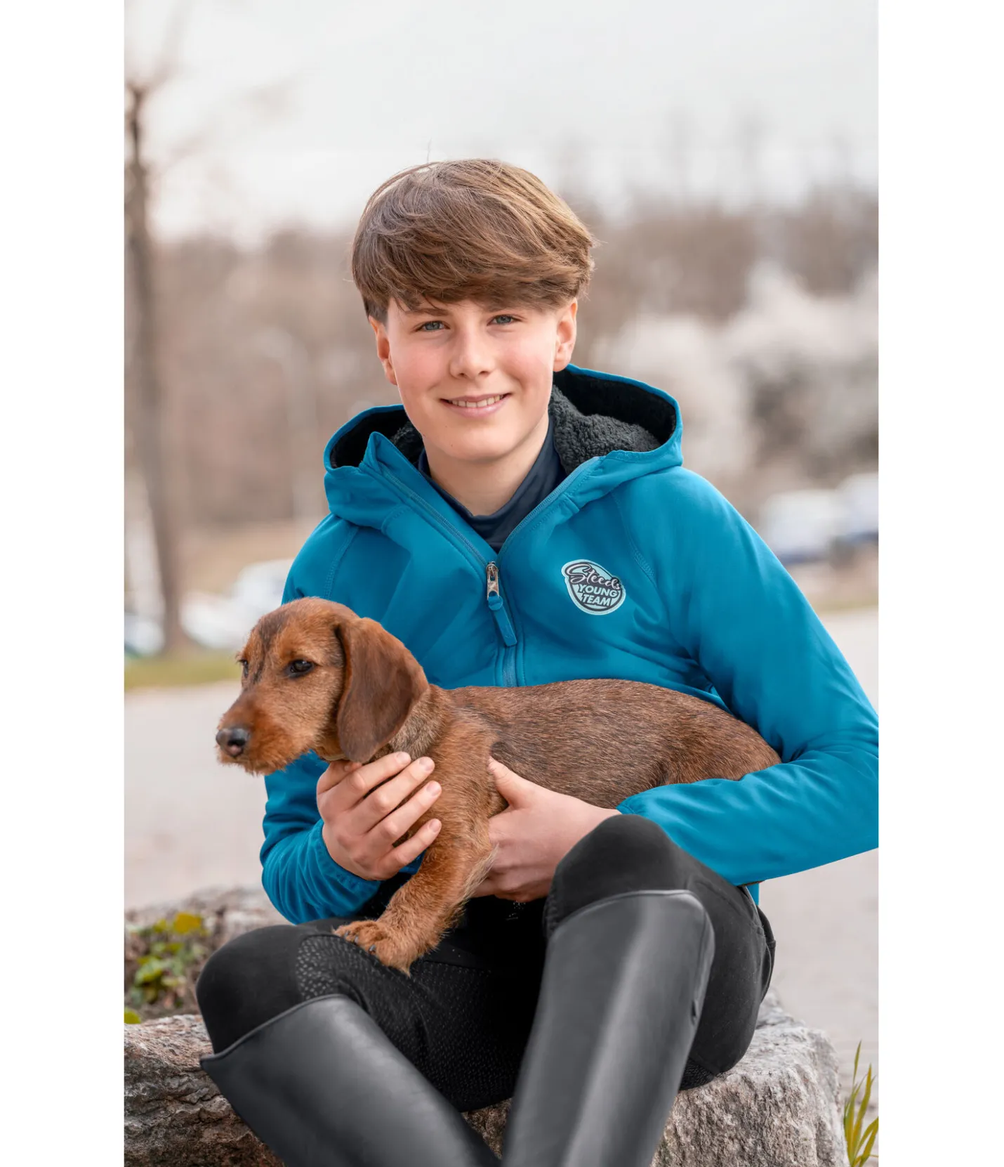 STEEDS Veste d'hiver softshell enfant Carat cobalt New