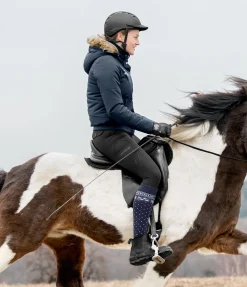FENGUR Veste d'équitation à capuche hiver Elgur bleu nuit Clearance