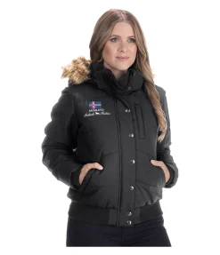 FENGUR Veste d'équitation à capuche hiver Elgur noir