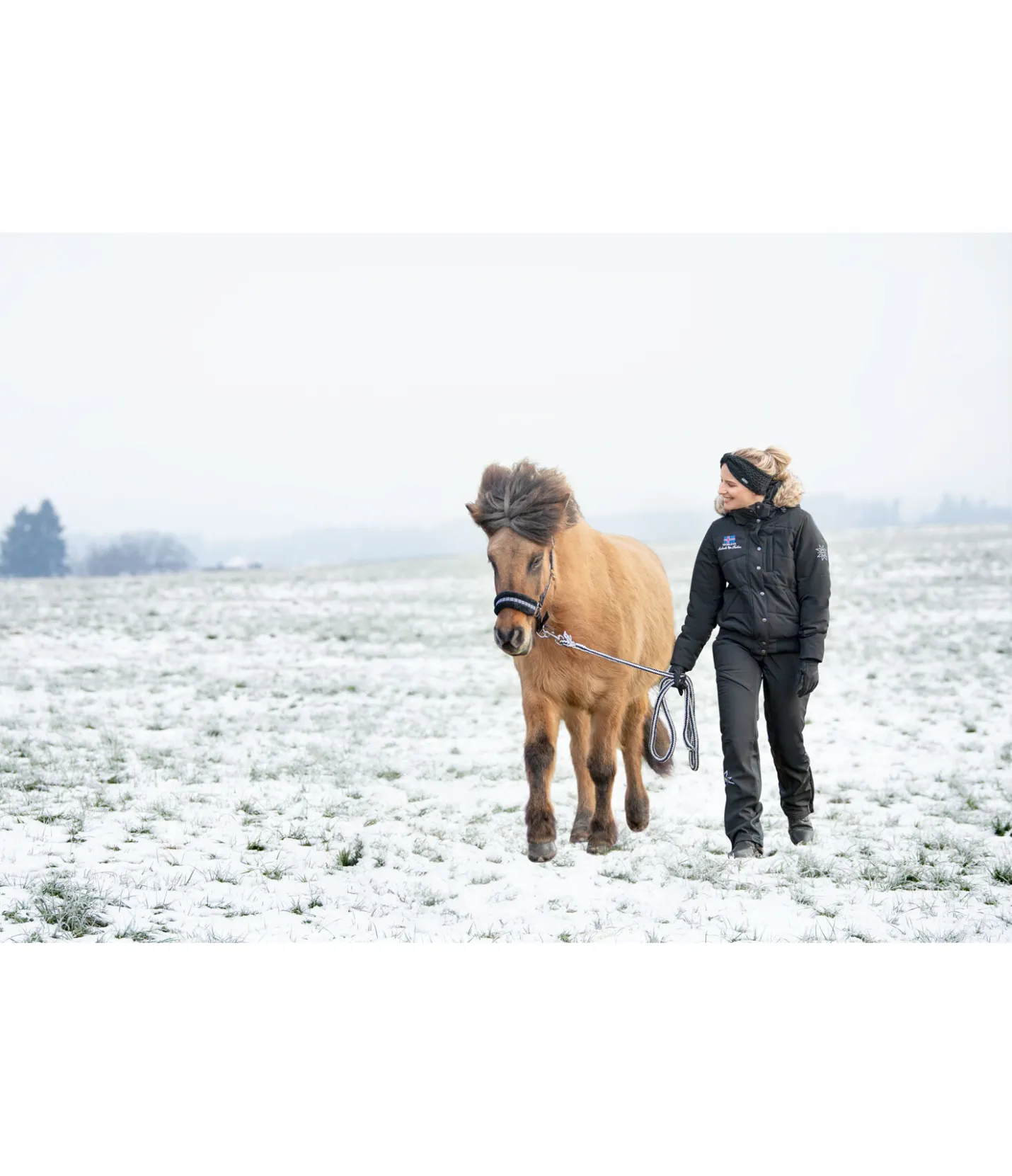 FENGUR Veste d'équitation à capuche hiver Elgur noir