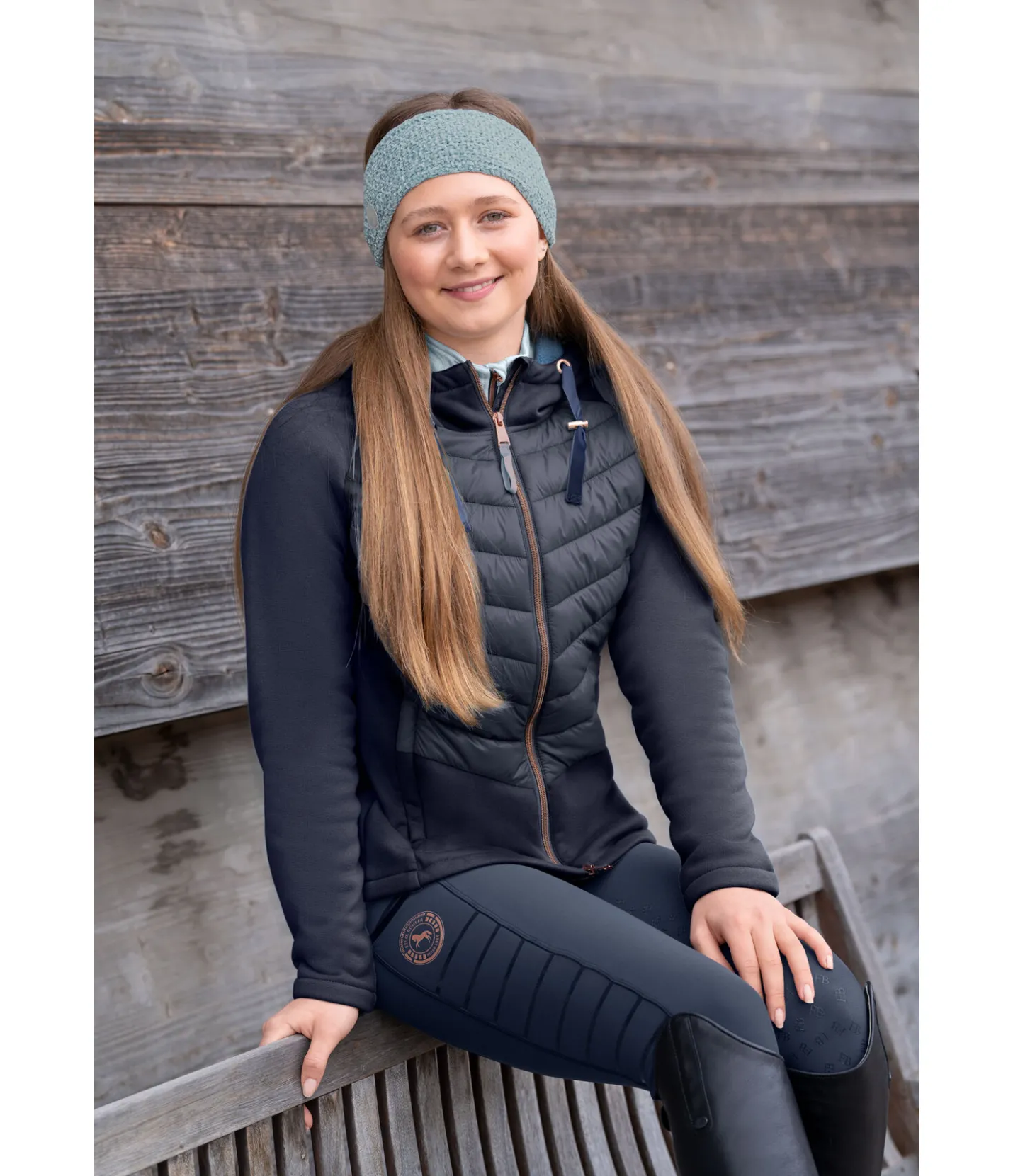 Felix Bühler Veste d'équitation bi-matière enfant Belli II navy New