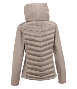 Felix Bühler Veste d'équitation bi-matière à capuche Cora taupe Clearance