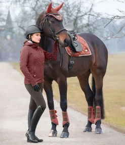Felix Bühler Veste d'équitation bi-matière à capuche Mara merlot Sale
