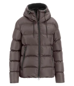 STEEDS Veste d'équitation matelassée à capuche Leela II chocolat noir