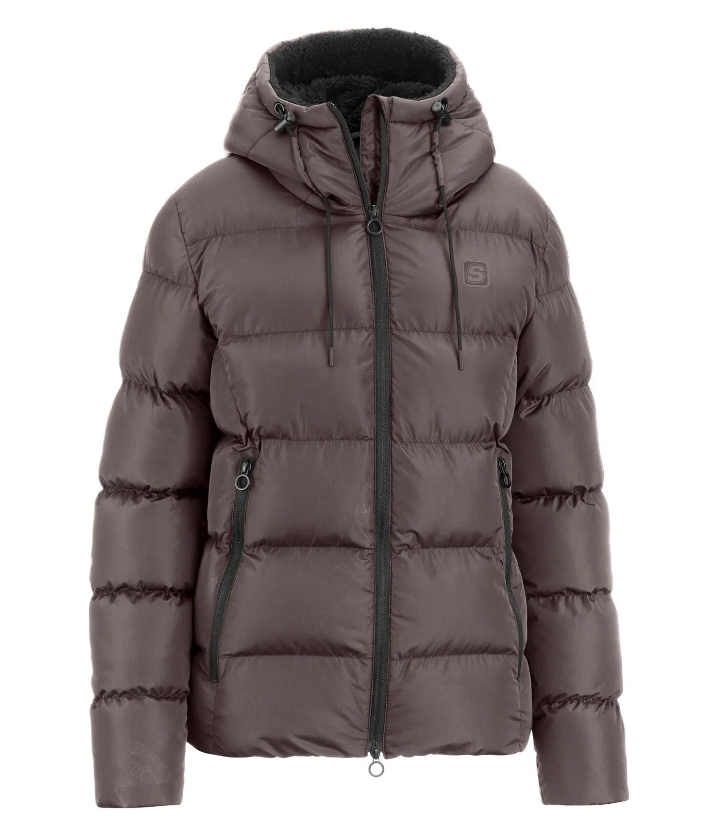 STEEDS Veste d'équitation matelassée à capuche Leela II chocolat noir