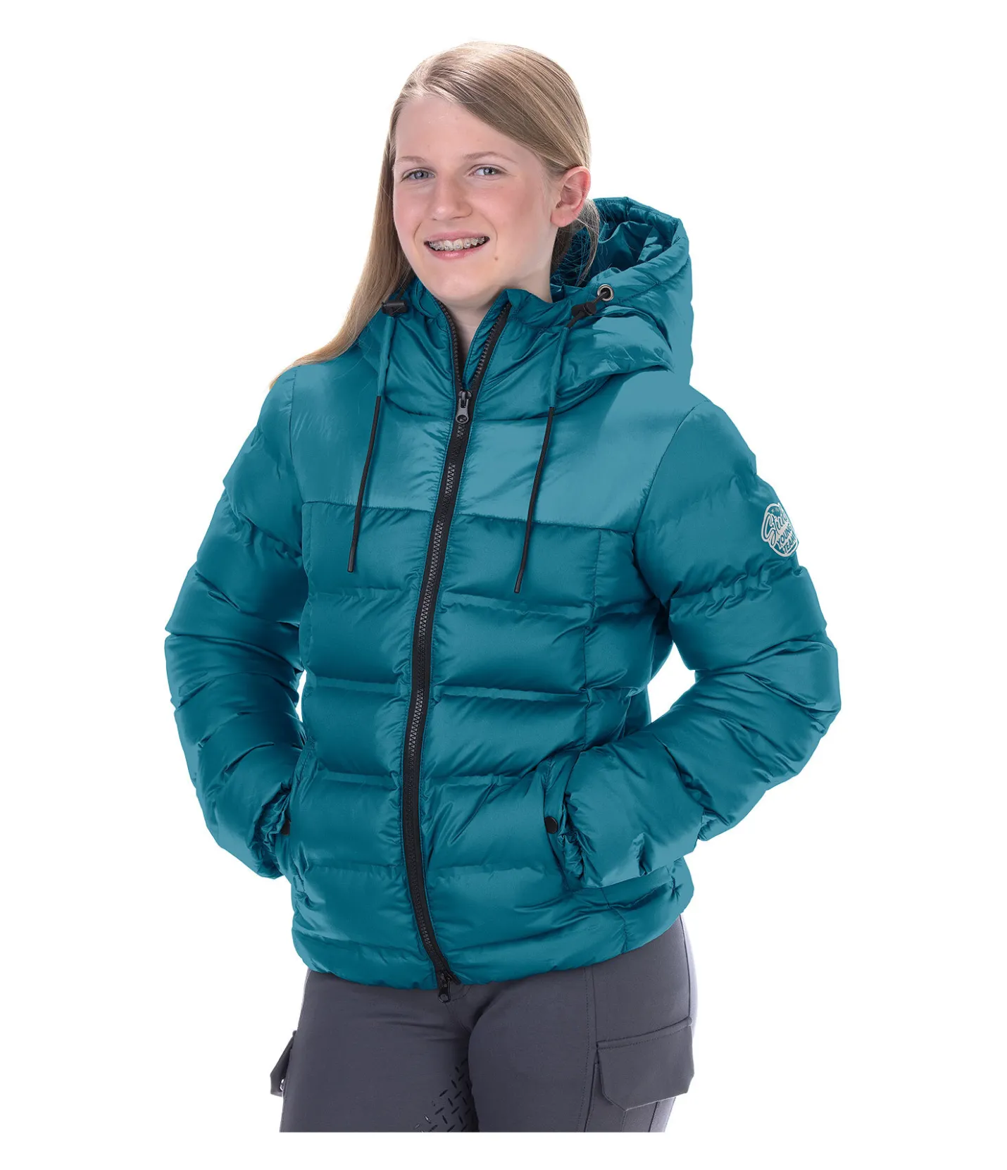 STEEDS Veste d'équitation matelassée hiver enfant Fenna turquoise foncé Hot