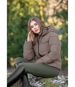 STEEDS Veste d'équitation matelassée à capuche Leela II noix