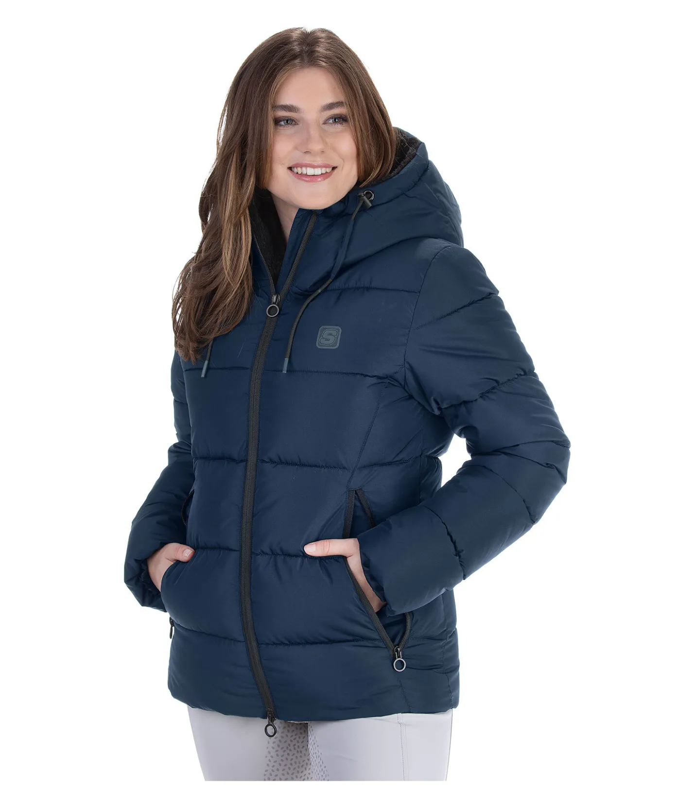 STEEDS Veste d'équitation matelassée à capuche Leela II navy Discount