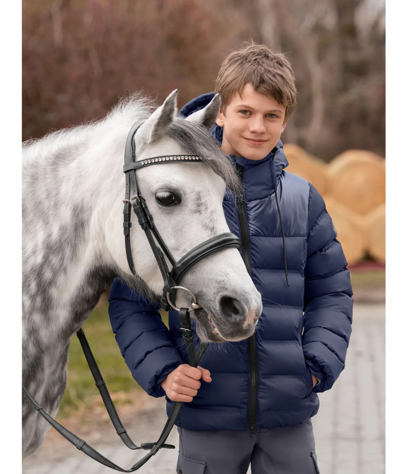 STEEDS Veste d'équitation matelassée hiver enfant Fenna marine Sale