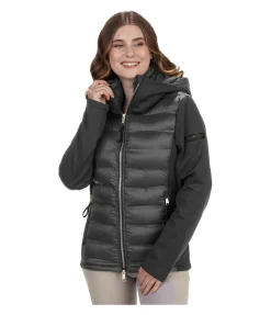 Felix Bühler Veste d'équitation softshell bi-matière à capuche Celina noir Sale