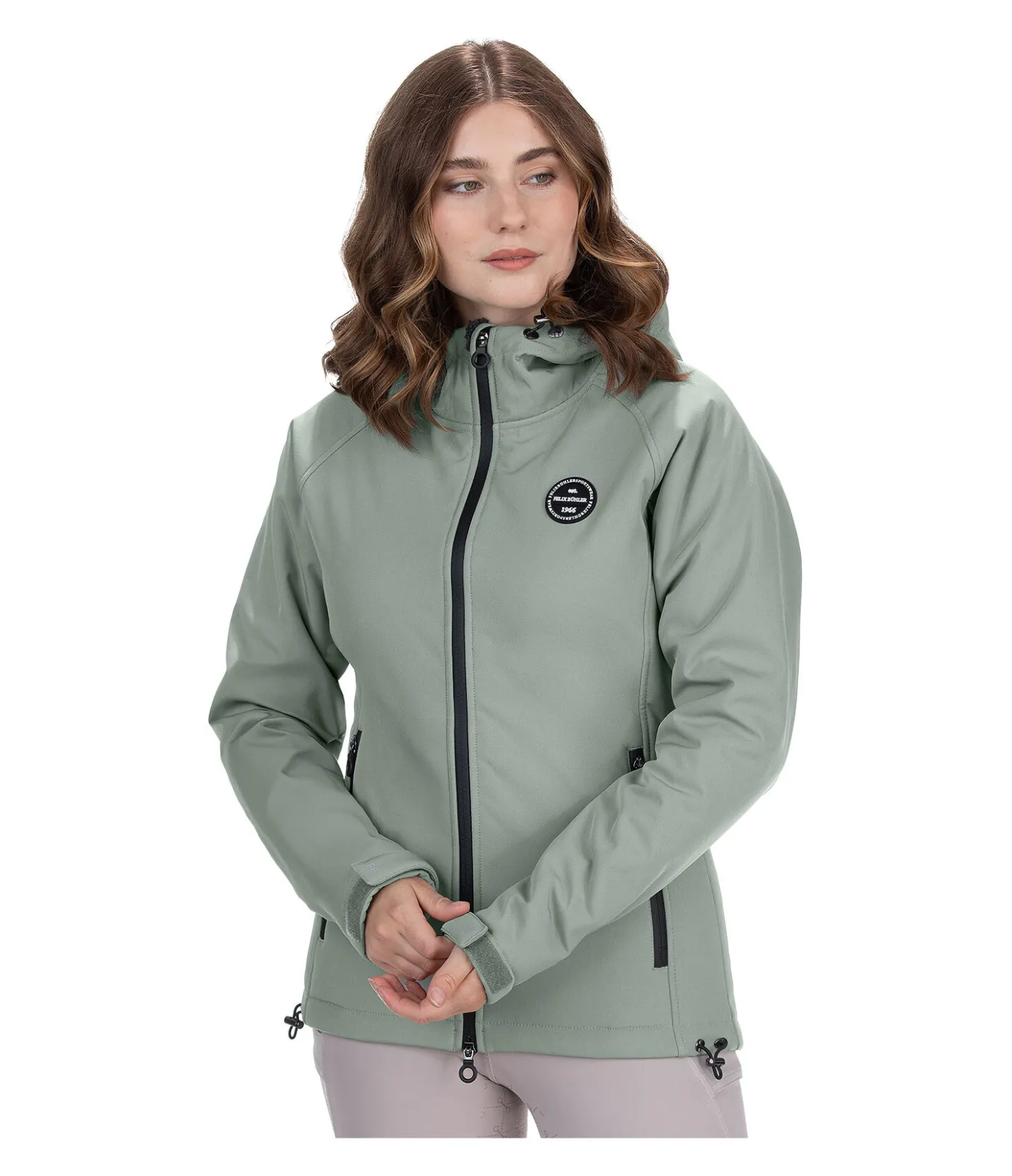 Felix Bühler Veste d'équitation softshell à capuche Lara II vert pastel Sale