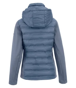 Felix Bühler Veste d'équitation softshell bi-matière à capuche Celina bleu fumée Hot
