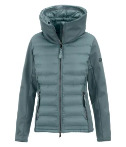 Felix Bühler Veste d'équitation softshell bi-matière à capuche Celina vert jade Best