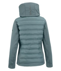 Felix Bühler Veste d'équitation softshell bi-matière à capuche Celina vert jade Best